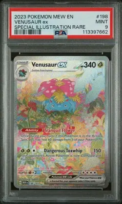2023 POKEMON MEW EN-151 #198 VENUSAUR ex SPECIAL ILLUSTRATION RARE PSA 9 - Image 1