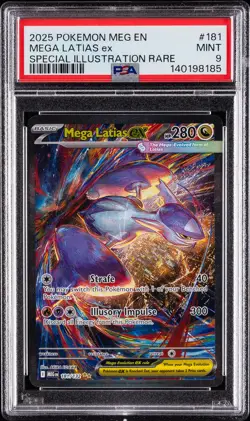 2025 POKEMON MEG EN-MEGA EVOLUTION #181 MEGA LATIAS EX PSA 9 - Image 1