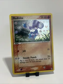 Meditite 66/101 LP Reverse Holo Common EX Hidden Legends 2004 Pokemon TCG - Image 1