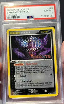 2005 Pokemon EX Sableye Holo Deoxys Stamped PSA 8 - Image 2