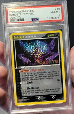 2005 Pokemon EX Sableye Holo Deoxys Stamped PSA 8 - Image 3