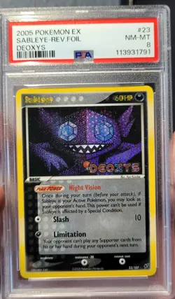 2005 Pokemon EX Sableye Holo Deoxys Stamped PSA 8 - Image 4