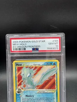 2006 Pokemon Gold Star Mew EX Dragon RARE Frontiers #101 - PSA 10 - GEM MINT - Image 2