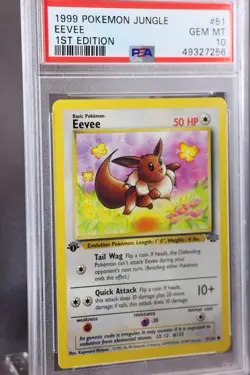 1999 Pokemon Eevee, 1st Edition Jungle #51/64, PSA 10 Gem Mint - Image 3