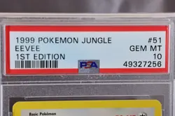 1999 Pokemon Eevee, 1st Edition Jungle #51/64, PSA 10 Gem Mint - Image 4
