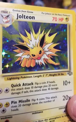 Jolteon Holo Unlimited LP 4/64 Jungle Pokemon - Image 3