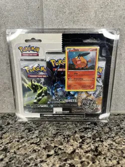 Pokemon Black & White 3-Pack Blister Tepig W/ Acrylic Case Sealed - Image 1