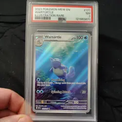 2023 POKEMON MEW EN-151 ILLUSTRATION RARE #171 WARTORTLE PSA 7 - Image 1
