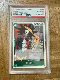 2023 ONE PIECE JUDGE PACK VOLUME 2 #040 BROOK PSA 10 GEM MINT - Image 1