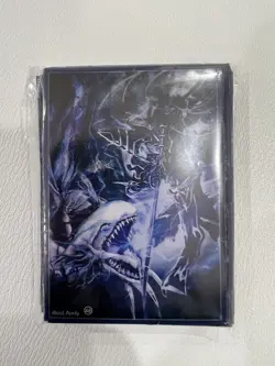 (100) YuGiOh Card Sleeves, Dark Magician vs. Blue-Eyes White Dragon - Image 1