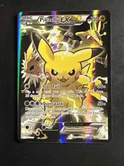 Pokemon Pikachu EX XY124 Black Star Promo 2016 Holo Card TCG LP - Image 1