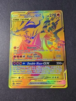 Pokemon Tag Team Reshiram & Charizard GX SM247 Holo Card - Image 1