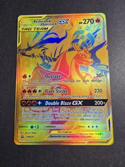 Pokemon Tag Team Reshiram & Charizard GX SM247 Holo Card - Image 2