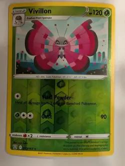Vivillon 013/163 Battle Styles Reverse Pokemon Holo Foil Nice! - Image 1