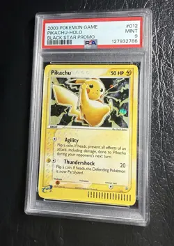 PSA 9 2003 POKEMON GAME PIKACHU 012 HOLO Black Star Promo E-READER CARD SLAB - Image 1