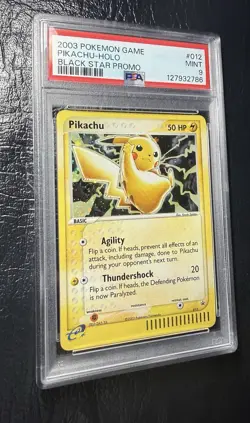 PSA 9 2003 POKEMON GAME PIKACHU 012 HOLO Black Star Promo E-READER CARD SLAB - Image 2