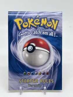 VINTAGE Pokemon Trading Card Game TCG Rulebook Version 1 Rule Manuel 1999 - Image 1