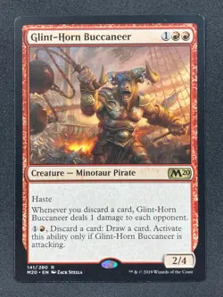 Glint-Horn Buccaneer #141 (VLP) Core Set 2020 M20 Magic MTG - Image 1