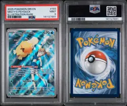 2025 POKEMON DRI EN-DESTINED RIVALS ILLUSTRATION RARE #193 MISTY'S PSYDUCK PSA 9 - Image 3