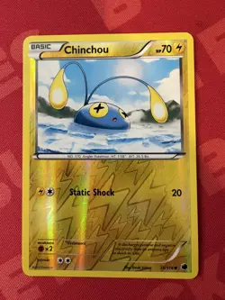 2013 pokemon Plasma Freeze reverse holo Chinchou 35/116 - Image 1