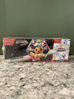 Pokemon Prismatic Evolutions Surprise Box Booster Bundle Eevee Promo Sealed - Image 1