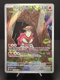 Pokemon Turtonator 146/142 Sv07: Stellar Crown Illustration Rare Holo 130 HP - Image 1