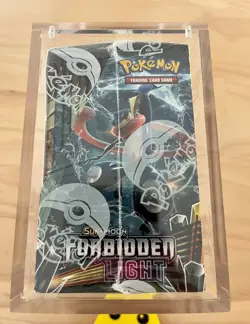 Pokemon Sun & Moon Forbidden Light Booster Box Sealed w/ Acrylic Case x 2 w pack - Image 5
