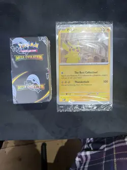 Pokemon TCG Mega Evolution Half Booster Box (18 Packs) Sealed with pikachu promo - Image 1