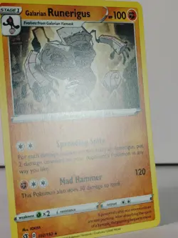 Galarian Runerigus - POKEMON - Rebel Clash - 102/192 - Rare - NM -A - Image 2