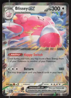 Pokemon TCG SV: Twilight Masquerade #134/167 Blissey EX NM - Image 1