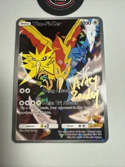 Pokemon. Artsy Zardsy Signed 1st Edition Legendary Birds Thu-fi-zer. - Image 2