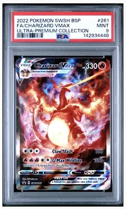 2022 POKEMON SWSH ULTRA-PREMIUM COLLECTION #261 FULL ART/CHARIZARD VMAX PSA 9 - Image 1