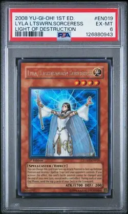 Lyla, Lightsworn Sorcercess *PSA 6* LODT-EN019 *1st Edition* Ultra Rare * 2008 - Image 1