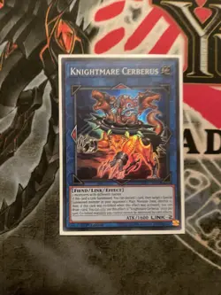 Yugioh Knightmare Cerberus FLOD-EN045 Super Rare 1st Ed NM - Image 1
