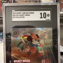 2024 Disney Lorcana D23 Collection Mickey Mouse Brave Little Tailor SGC 10 - Image 3