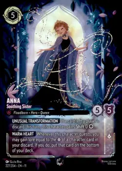 Disney Lorcana TCG Anna Soothing Sister - Winterspell Enchanted -227/204 - Image 1
