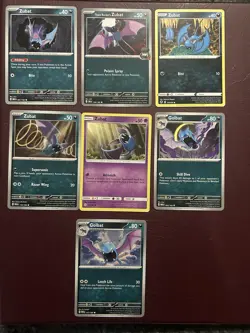 Zubat Lot Of 7Pokemon Cards From Various Sets All Near Mint Condition - Image 1