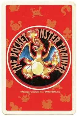 1996 Koffing 7 of Spades Pokemon Red Charizard Playing Card Japan Original - Image 3