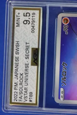 2022 Pokemon Japanese FA SOLROCK VSTAR Card #189 AGS Graded 9.5 MINT+ SWSH 189 - Image 3