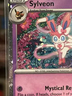 Pokemon Sylveon #172 NM Cosmo Holo Swirl SV Promo - Image 3