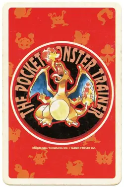 1996 Dragonite 10 of Spades Pokemon Red Charizard Playing Card Japan Original - Image 3