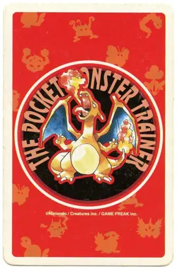 1996 Eevee 9 of Spades Pokemon Red Charizard Playing Card Japan Original - Image 3