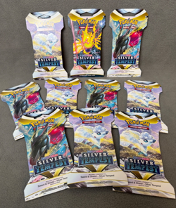 10 Pokemon TCG Sword & Shield - Silver Tempest Booster Packs Sleeved - Sealed - Image 1