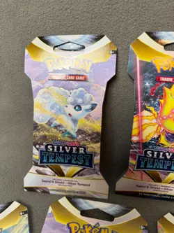 10 Pokemon TCG Sword & Shield - Silver Tempest Booster Packs Sleeved - Sealed - Image 4