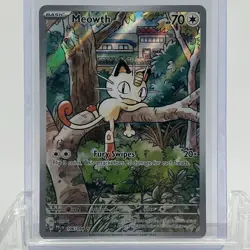 Pokemon TCG Phantasmal Flames Meowth #106/094 Illustration Rare NM - Image 1
