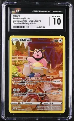 Pokemon CGC 10 Miltank GG24/GG70 Crown Zenith Galarian Gallery Gem Mint - Image 1