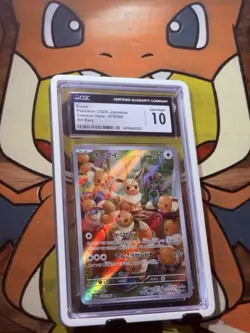 Eevee Art Rare 078/066 2024 Japanese Pokemon Crimson Haze CGC Pristine 10 - Image 1