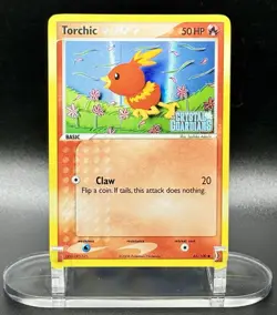 Torchic 65/100 Stamped Pokemon EX Crystal Guardians Vintage 2006 Reverse Holo NM - Image 2