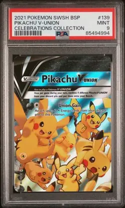 Full Set of 4 PSA 10 9 Pikachu V-Union 2021 Pokemon Celebrations 139 140 141 142 - Image 4