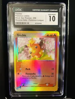 Pokemon Torchic #8 2003 Reverse Holo Promo CGC 10 - Image 1